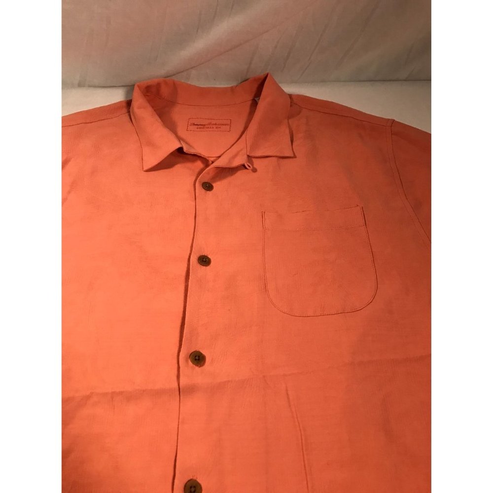 Tommy Bahama Button Up Mens sz XL Orange - Picture 2 of 6